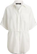 Lauren Ralph Lauren Linen Roll-Tab Sleeve Tunic