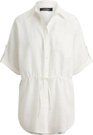 Lauren Ralph Lauren Linen Roll-Tab Sleeve Tunic