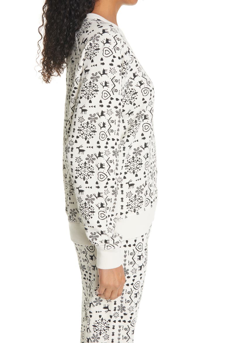 The College Sweatshirt, Alternate, color, WASHED WHITE FOLK PRINT