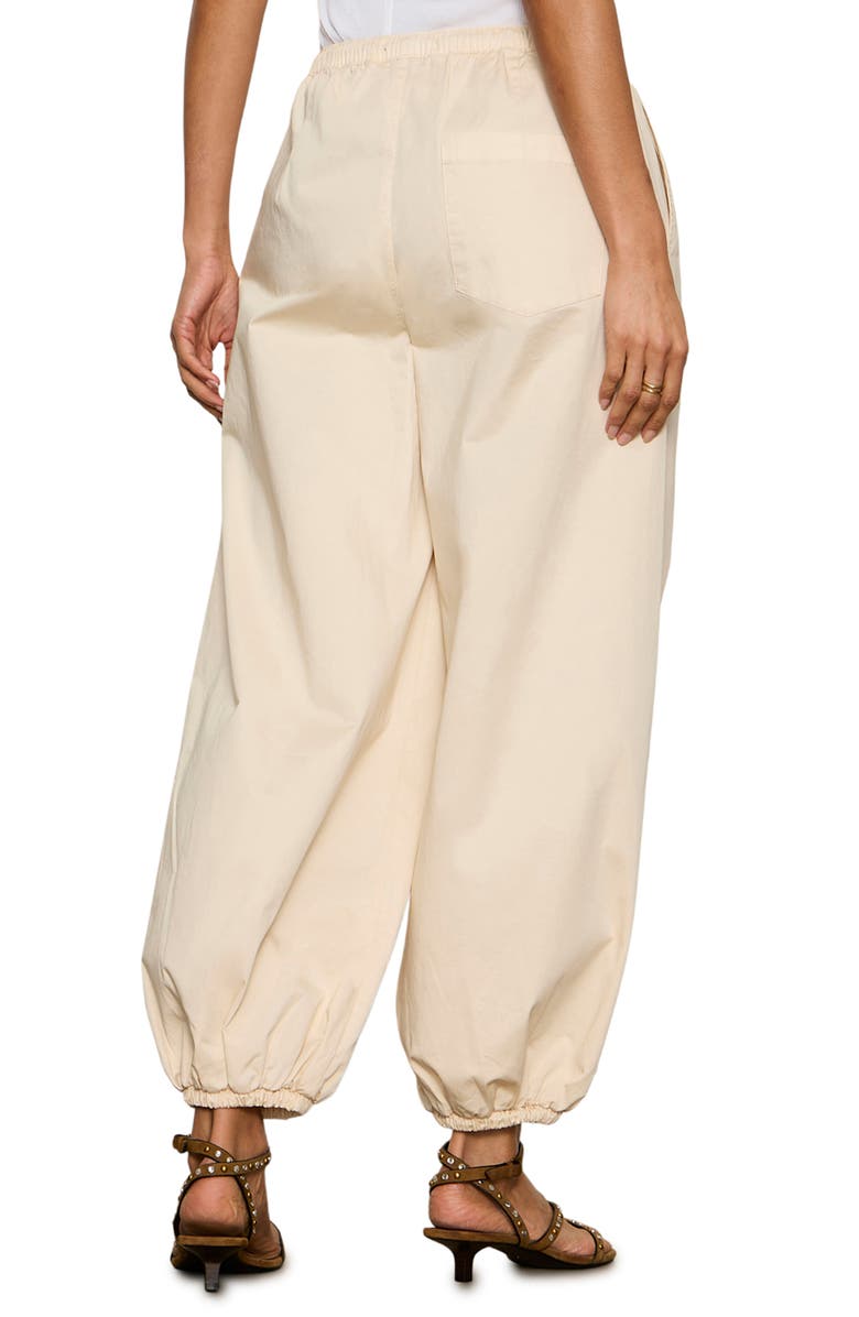 Sanctuary Float On Stretch Cotton Balloon Pants, Alternate, color, Summer Sand White