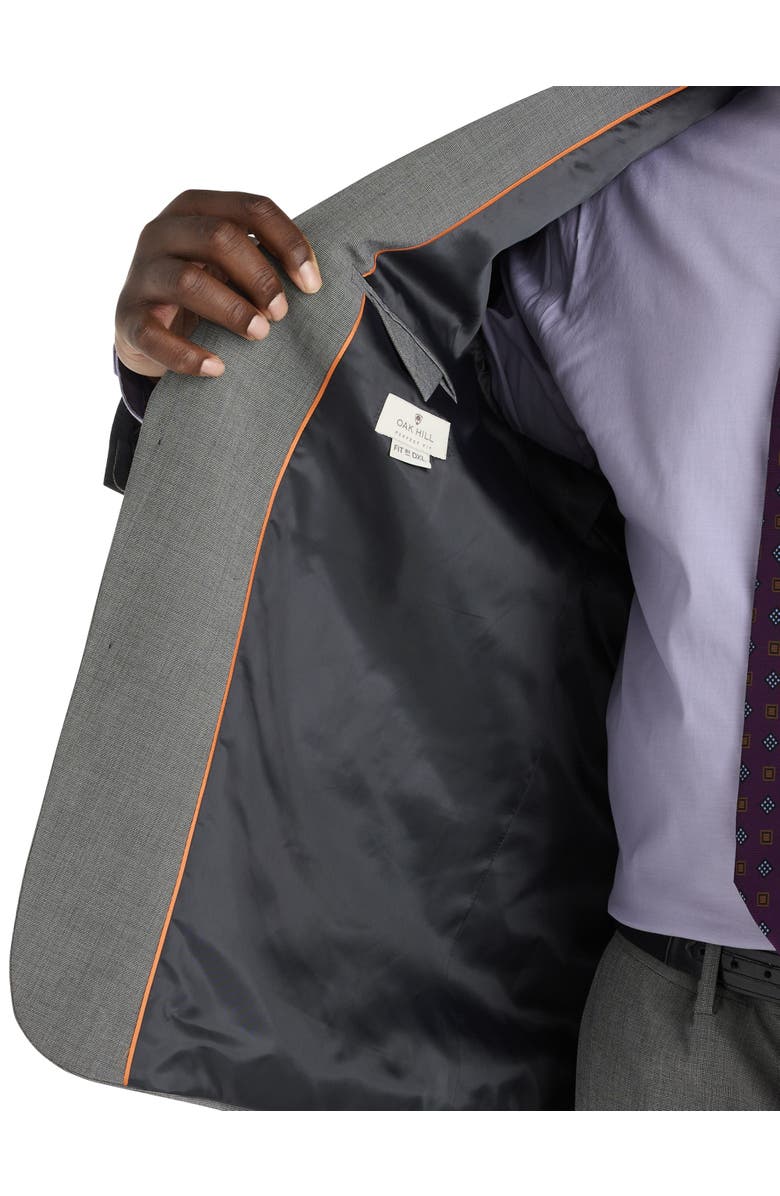 Oak Hill by DXL Big & Tall Jacket Relaxer Mini-Neat Suit Jacket, Alternate, color, Black