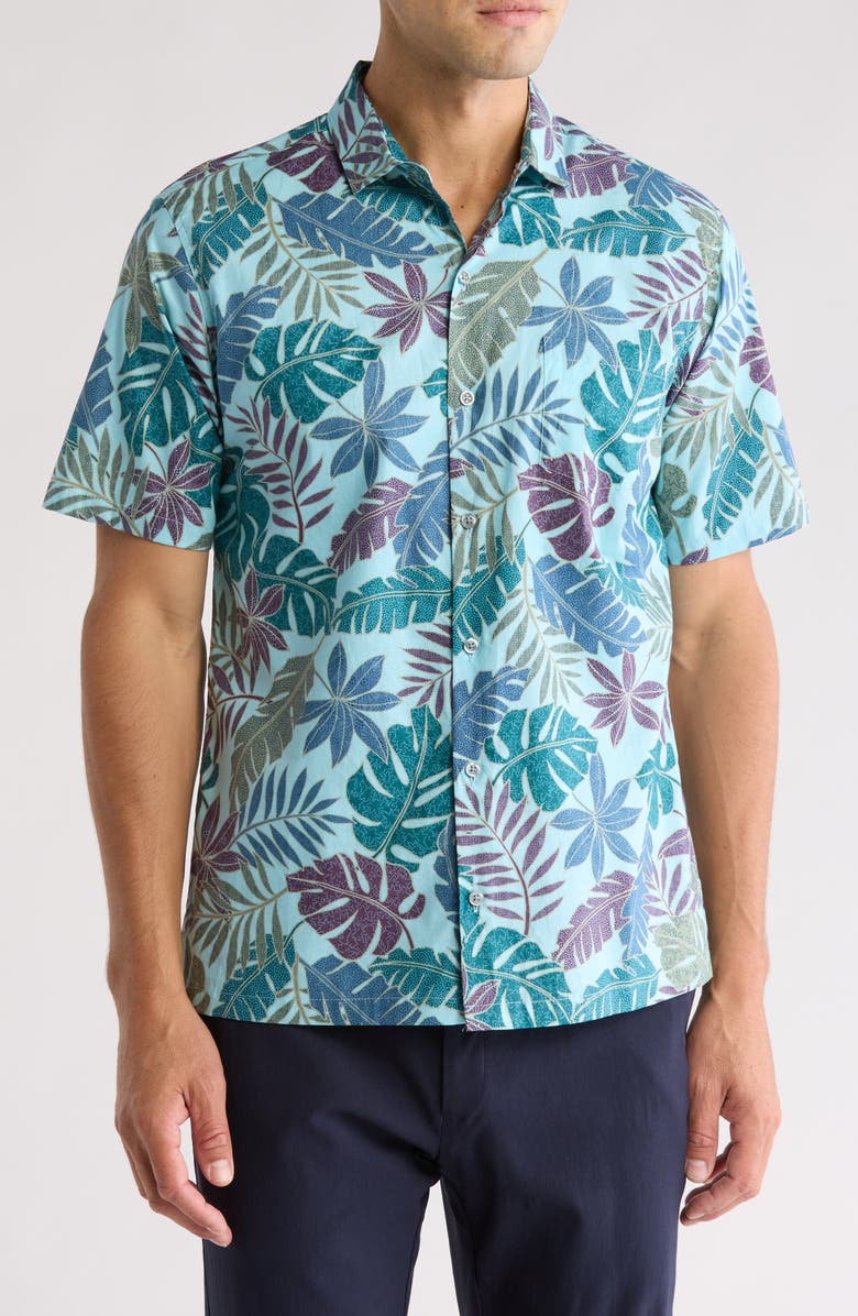 Tori Richard Summer Song Regular Fit Short Sleeve Cotton Button-Up Shirt, Main, color,