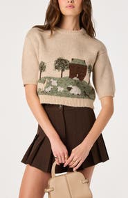 ASTR the Label Colette Landscape Crewneck Sweater