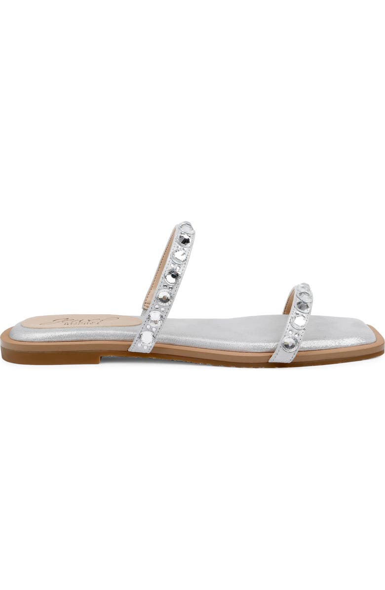 Jewel Badgley Mischka Honesty Slide Sandal, Alternate, color, Silv Met