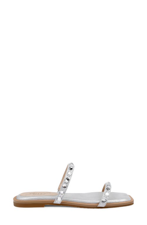 Jewel Badgley Mischka Honesty Slide Sandal In Silver