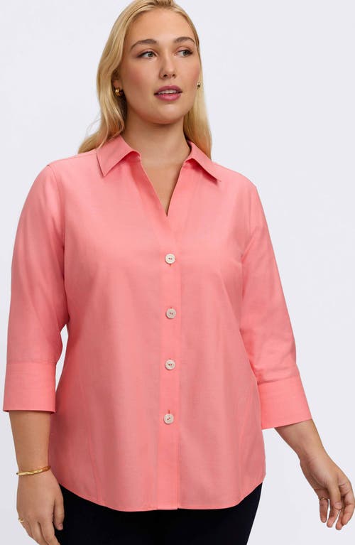 Foxcroft Paityn Non-iron Button-up Shirt In Pink