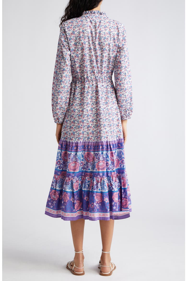 Astrid Floral Long Sleeve Cotton Dress, Alternate, color, BLUEBELL