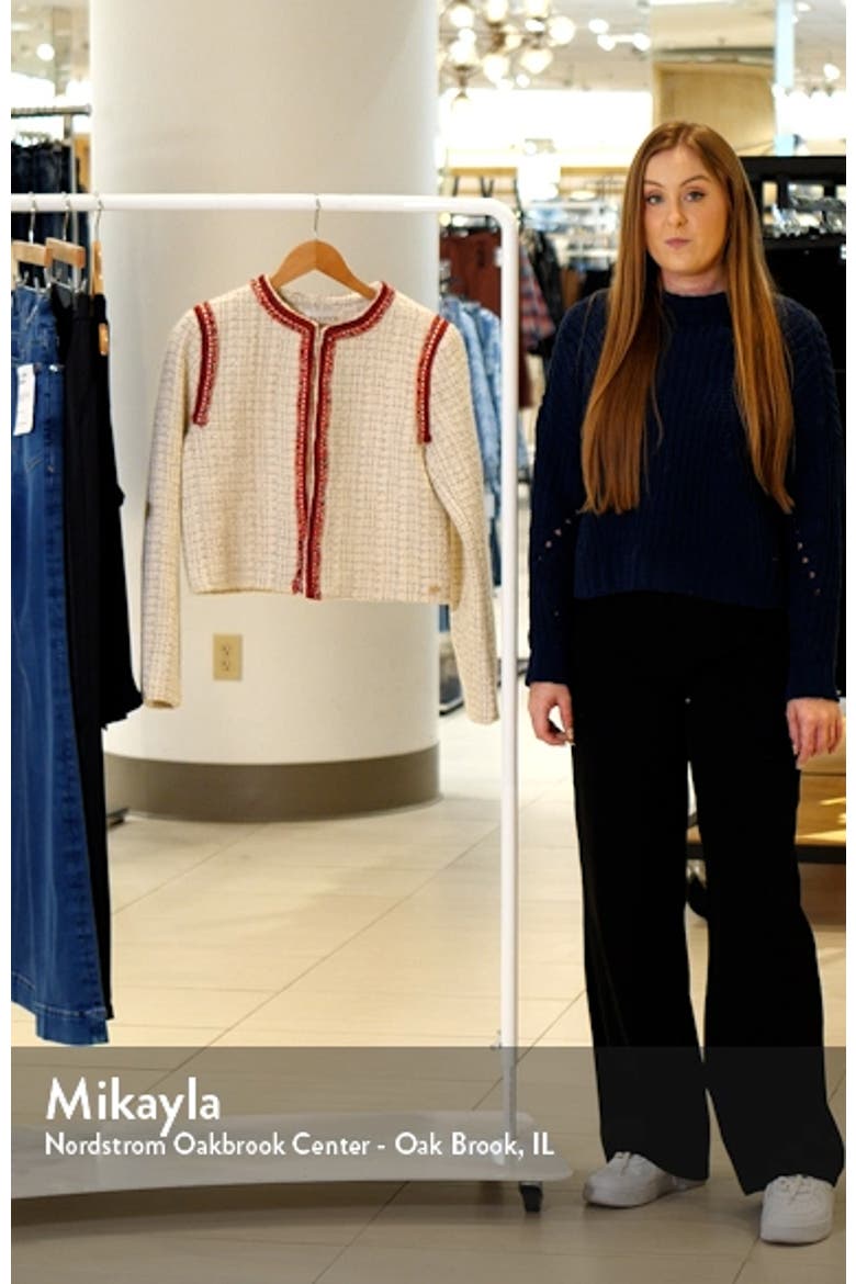 Wool Blend Crop Tweed Jacket video
