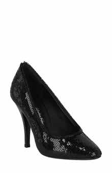 FERRAGAMO Judy Sequin Pointed Toe Pump