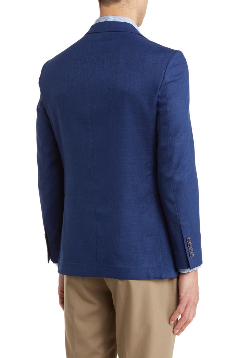 Jensen Tailored Fit Solid Notch Lapel Active Stretch Sport Coat, Alternate, color, NAVY