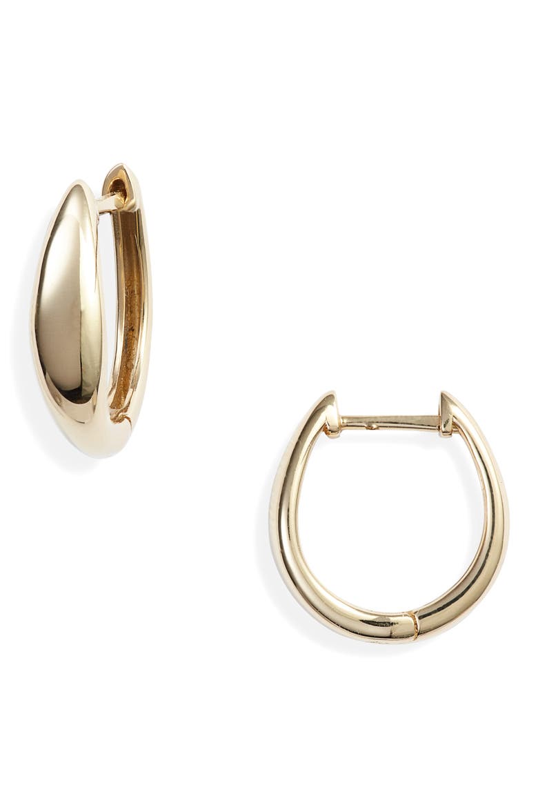 14K Gold Hoop Earrings (Nordstrom Exclusive), Main, color, YELLOW GOLD/ DIA