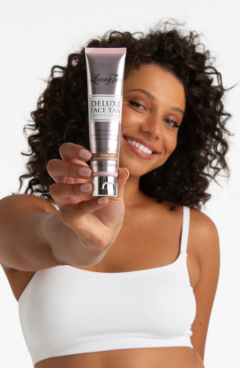 Loving Tan Deluxe Face Tan Tinted Self-Tanning Cream, Alternate, color, Dark