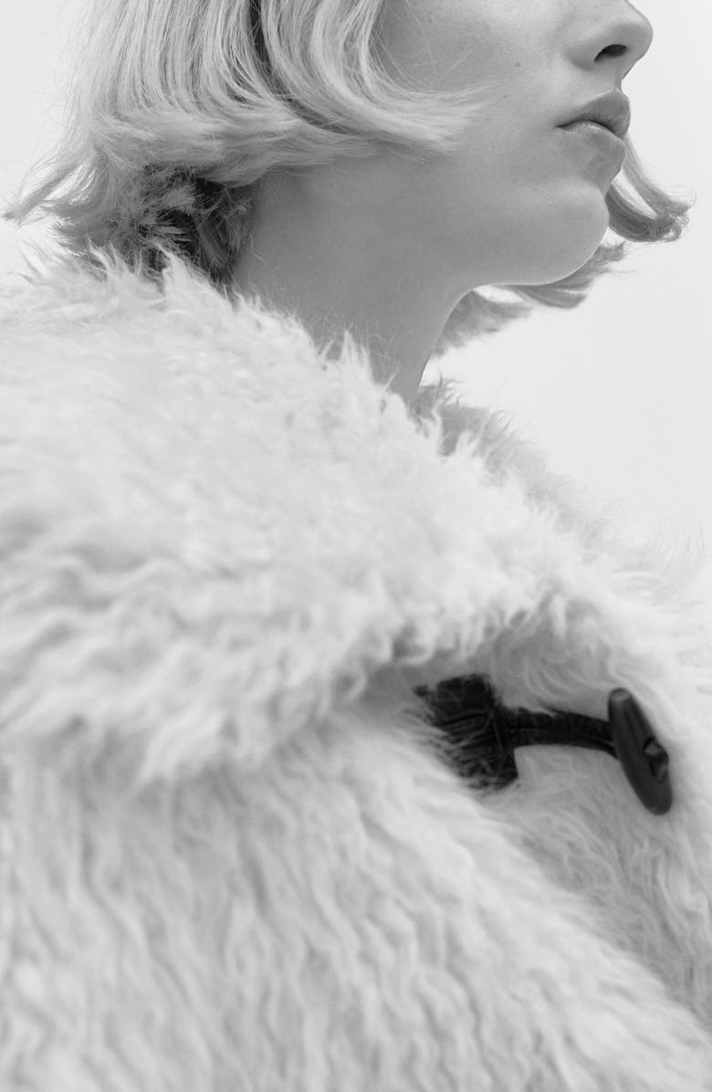 MANGO Faux Fur Toggle Coat, Alternate, color, White