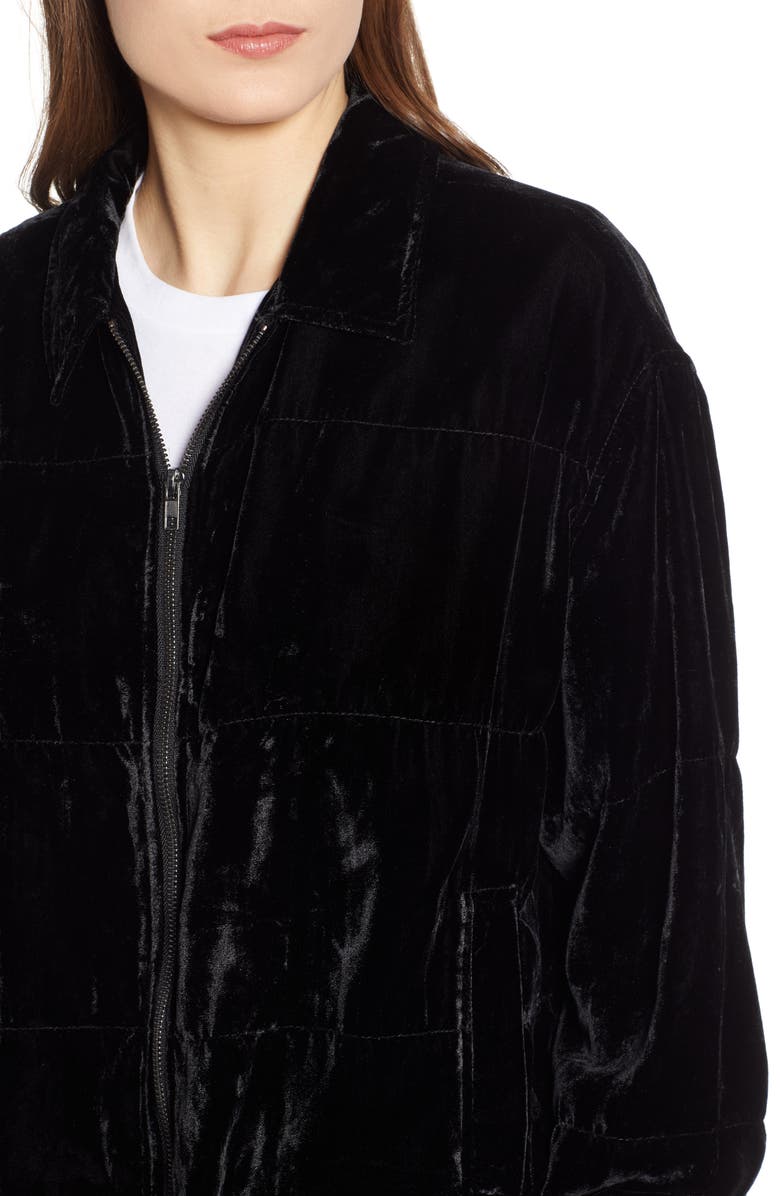 BB Dakota by Steve Madden BB Dakota Chillax Velvet Jacket, Alternate, color,