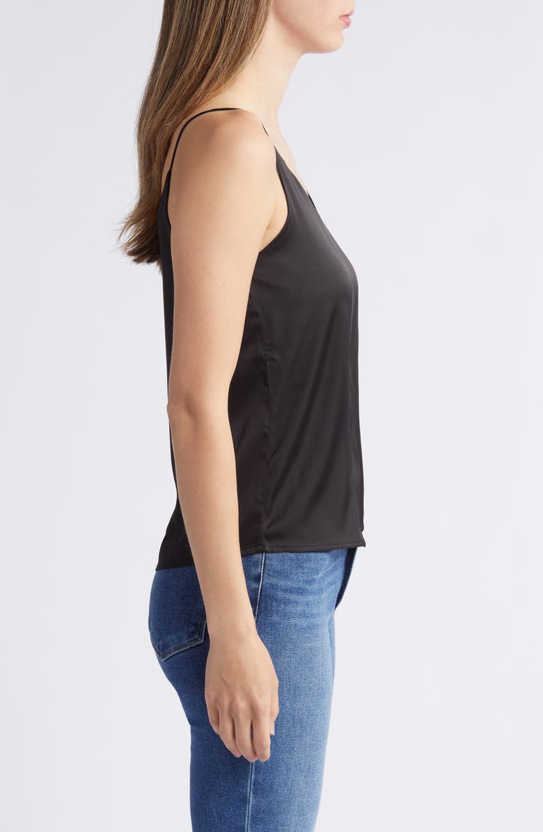 NIKKI LUND Bijou Satin Camisole, Alternate, color, Black