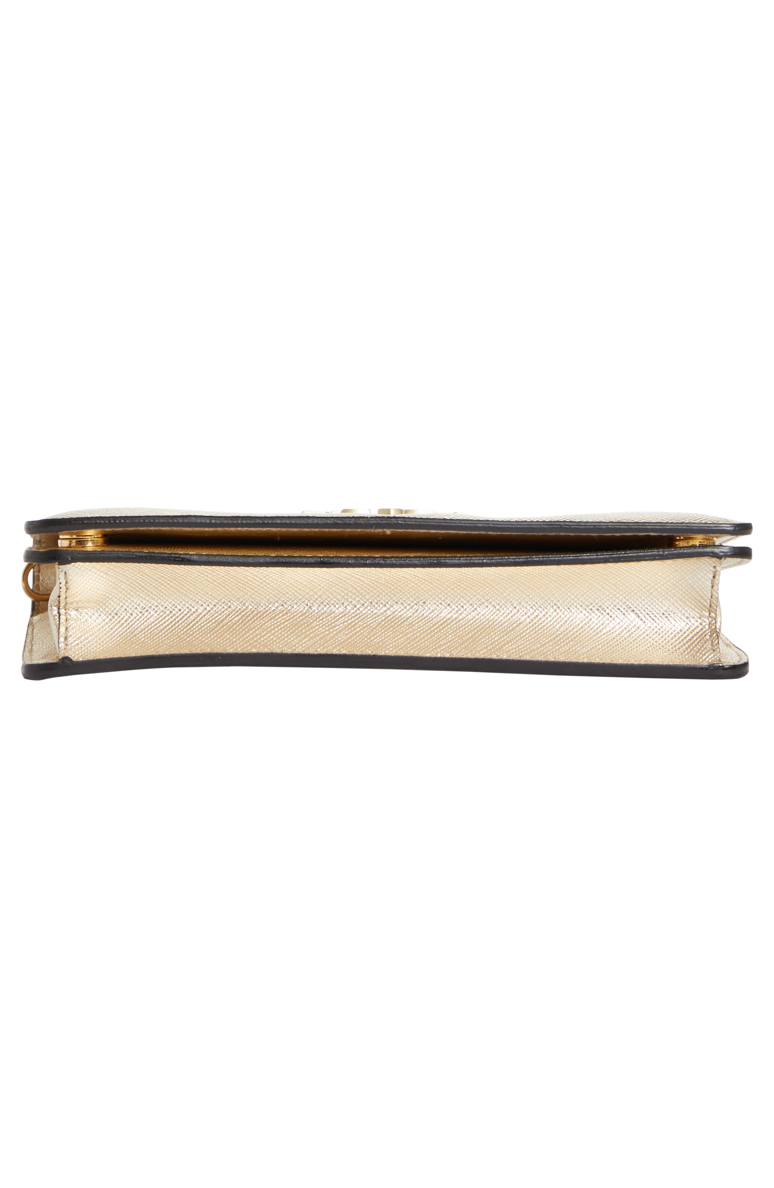 Mini Monochrome Leather Wallet on a Chain, Alternate, color, PIRITE