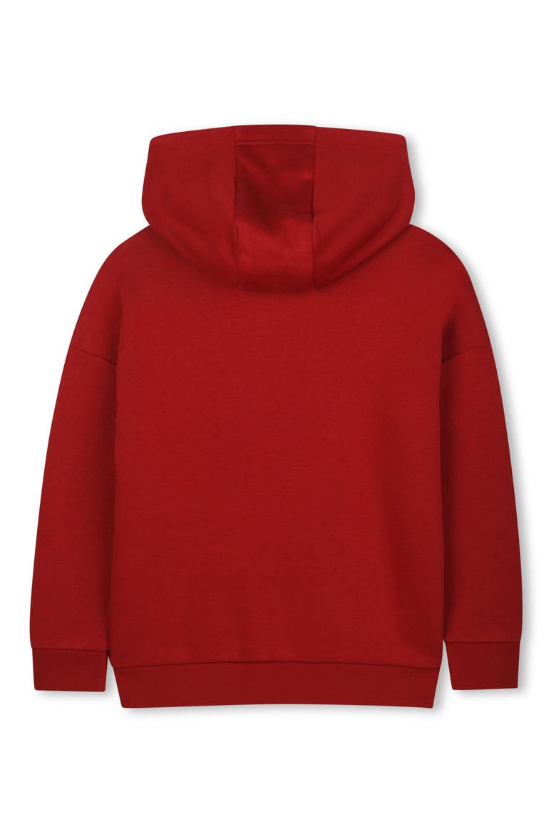 Kids' Graphic Hoodie, Alternate, color, DARK RED