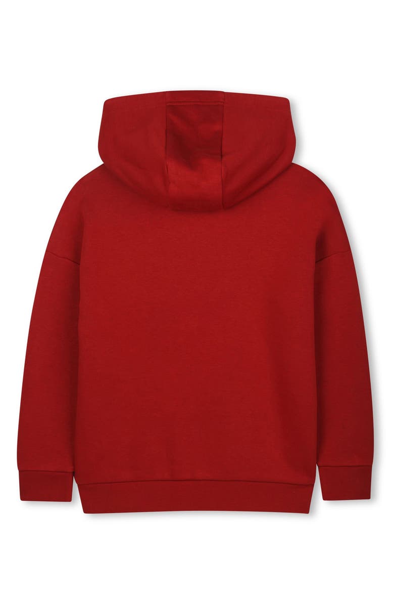 BOSS Kidswear Kids' Graphic Hoodie, Alternate, color, Dark Red
