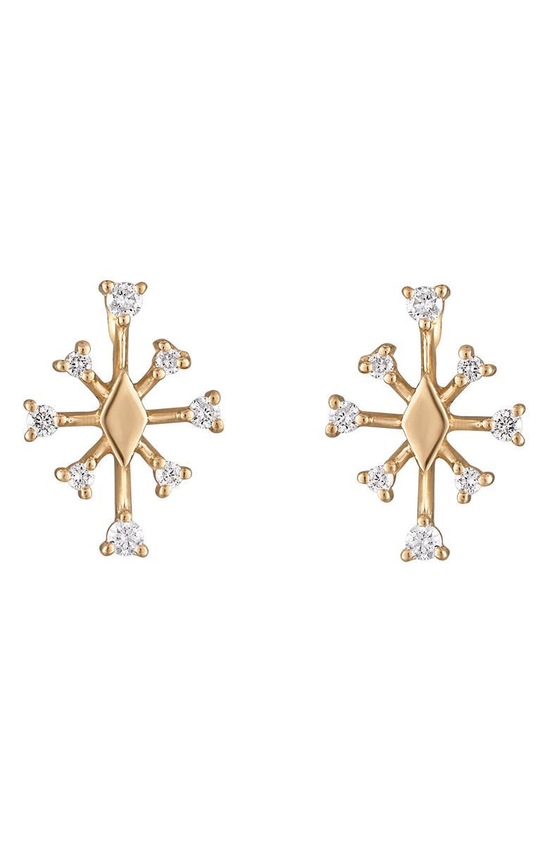EDEN PRESLEY Small Sparkle Diamond Stud Earrings, Main, color, Gold Diamond