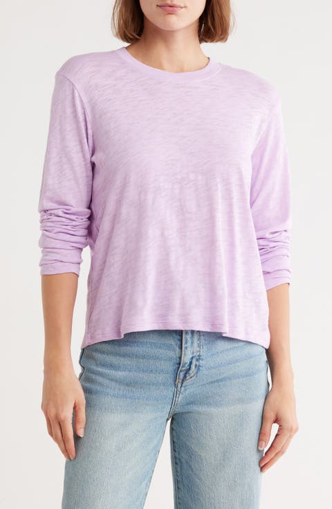 Long Sleeve Cotton Slub Jersey Top