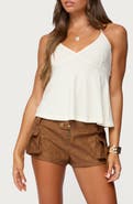 EDIKTED Leonora Babydoll Halter Top