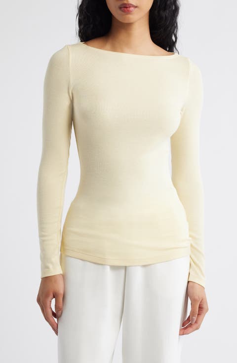 LANE BOAT NECK TOP