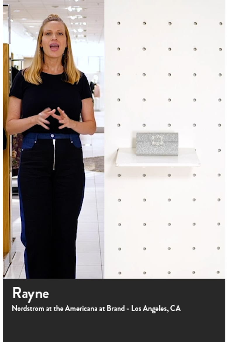 Brioche Crystal Buckle Envelope Clutch video