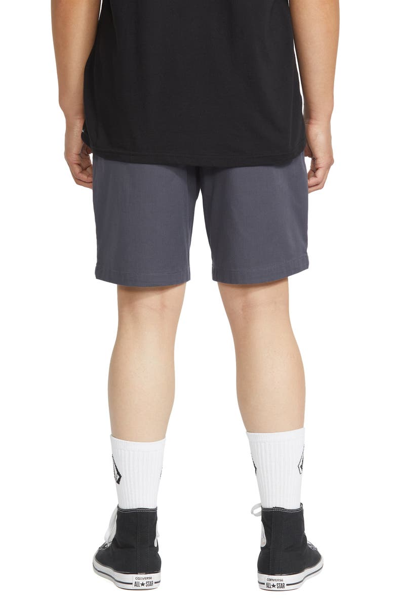 Volcom Frickin' Elastic Waist Shorts, Alternate, color, Charcoal