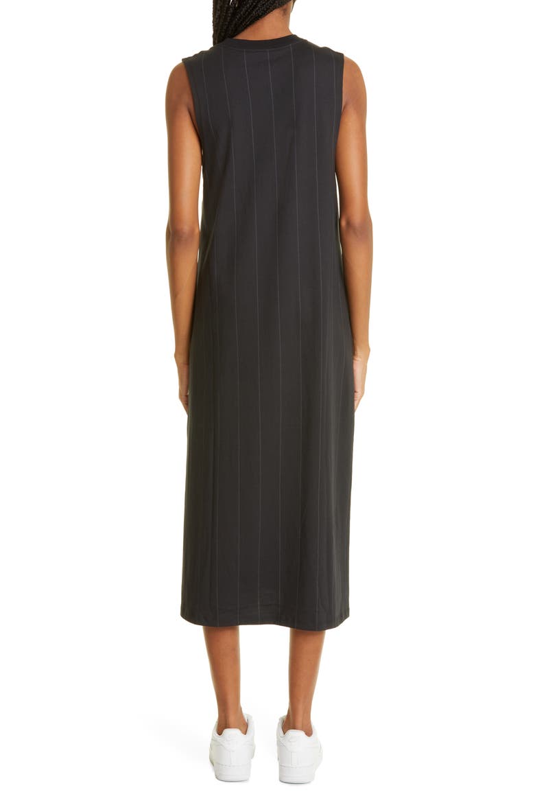 Heritage Sleeveless Cotton Dress, Alternate, color, BLACK/ GYM RED