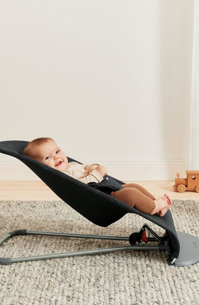BabyBjörn Bouncer Bliss Convertible Quilted Baby Bouncer, Alternate, color, Black