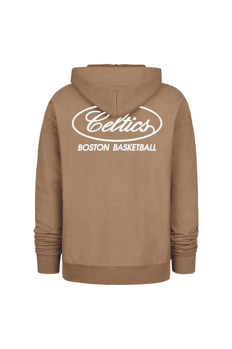 Men's '47 Khaki Boston Celtics Triple Double Foundation Premium Hoodie Sweatshirt, Alternate, color, Khaki