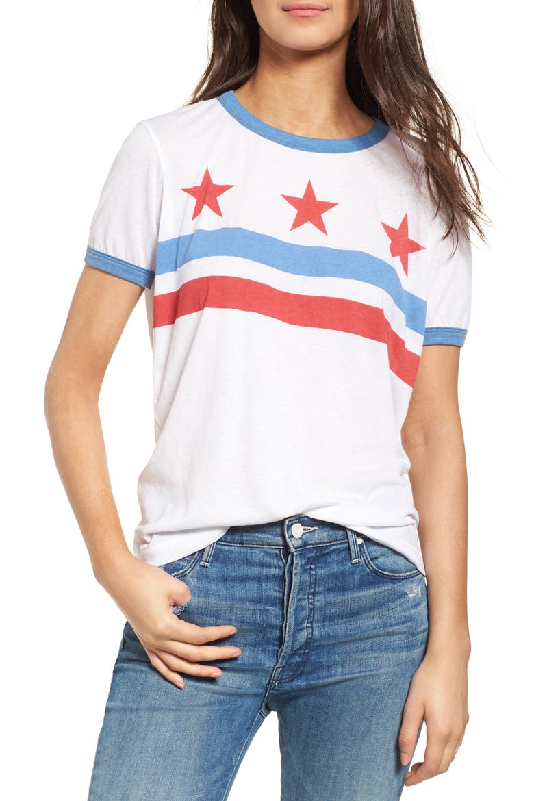 Stars & Stripes Tee, Main, color, CLEAN WHITE/ EAST HAMPTON