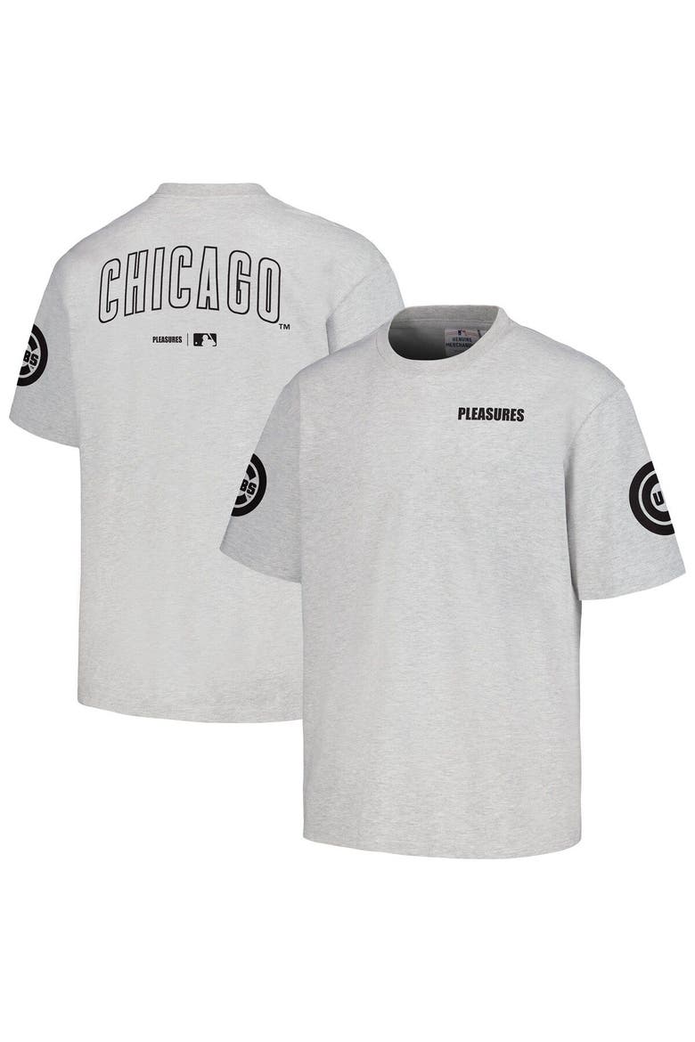 Men's PLEASURES  Gray Chicago Cubs Team T-Shirt, Main, color, Gray