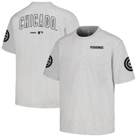 Men's PLEASURES  Gray Chicago Cubs Team T-Shirt