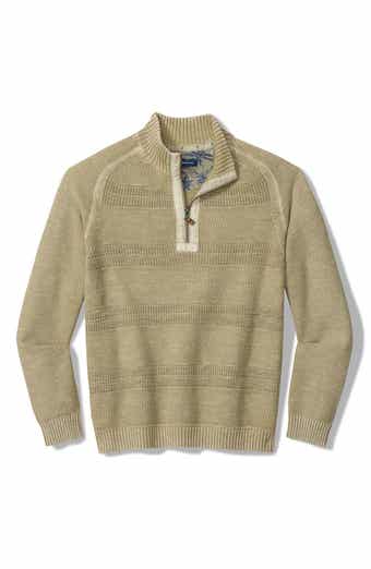 Saltwater Textured Cotton Half Zip Sweater