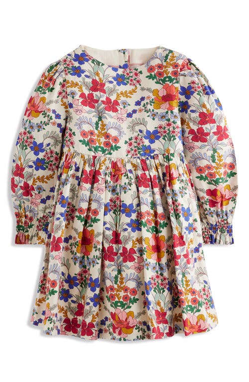 Mini Boden Kids' Madeline Floral Print Dress in Ecru Small Tapestry Floral 