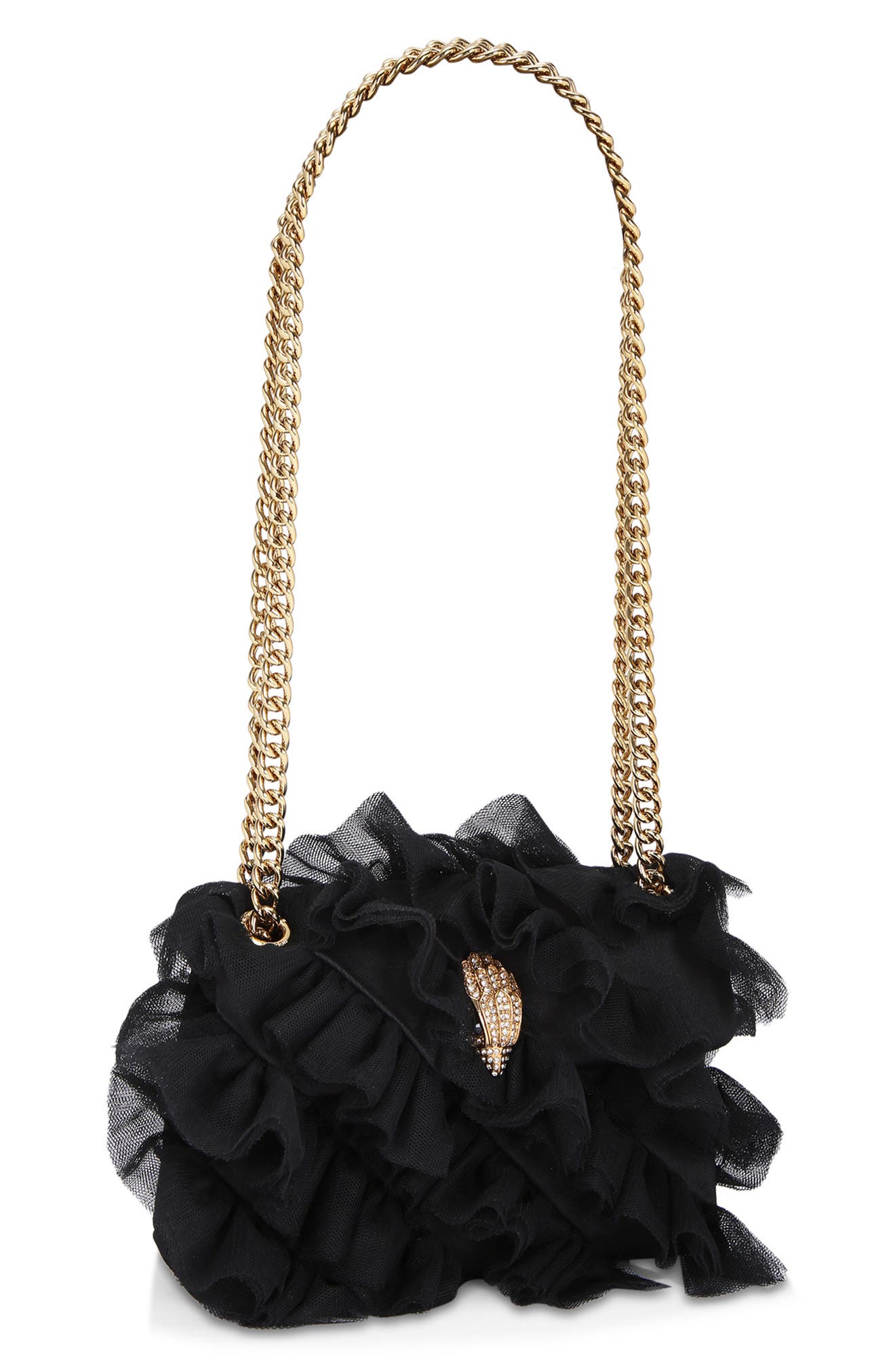 Kurt Geiger London Mini Kensington Ruffle Shoulder Bag, Alternate, color, 