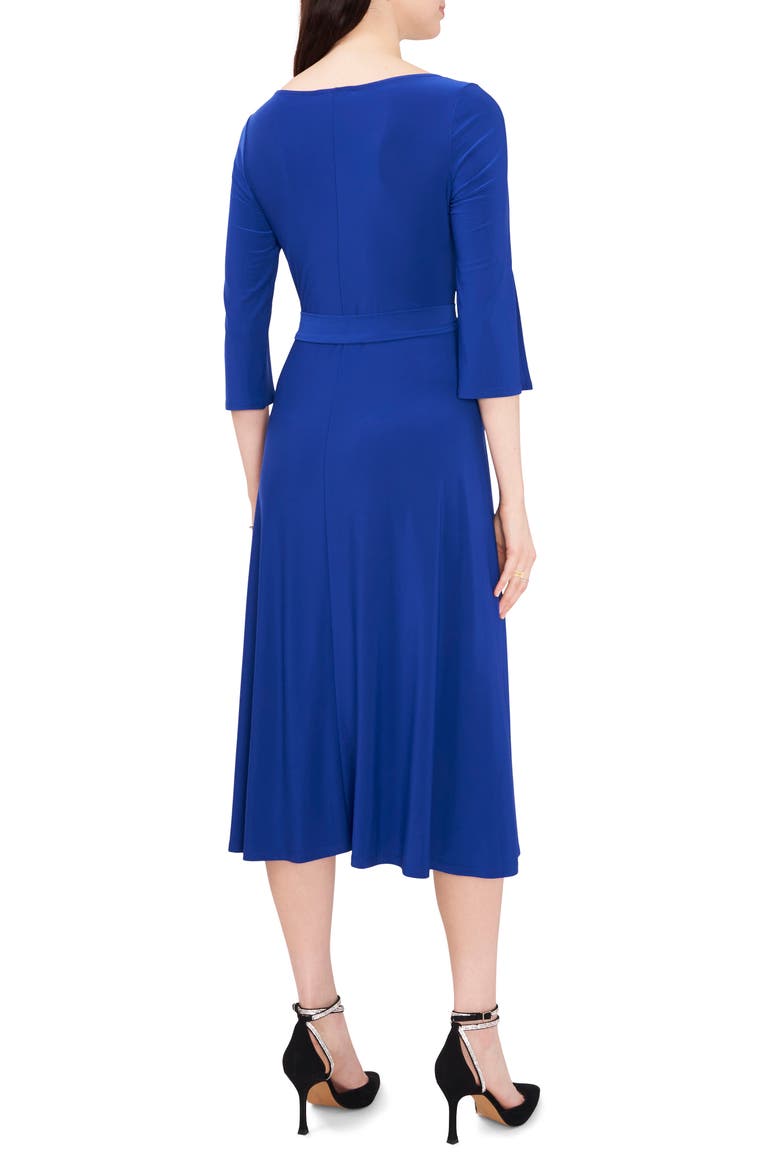 Scoop Neck Midi Dress, Alternate, color, BLUE