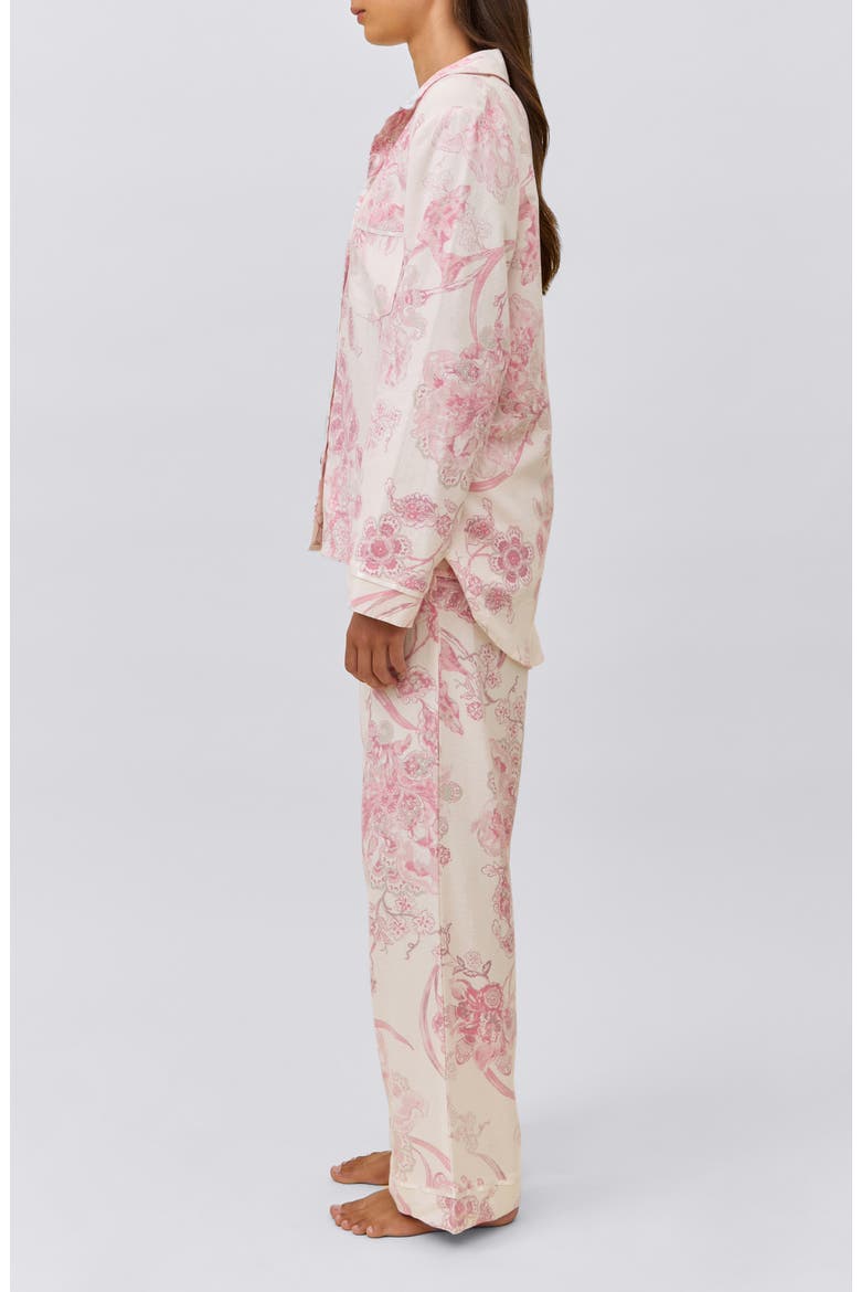 Coco Cosy Brushed Cotton Blend Pajamas, Alternate, color, ECRU