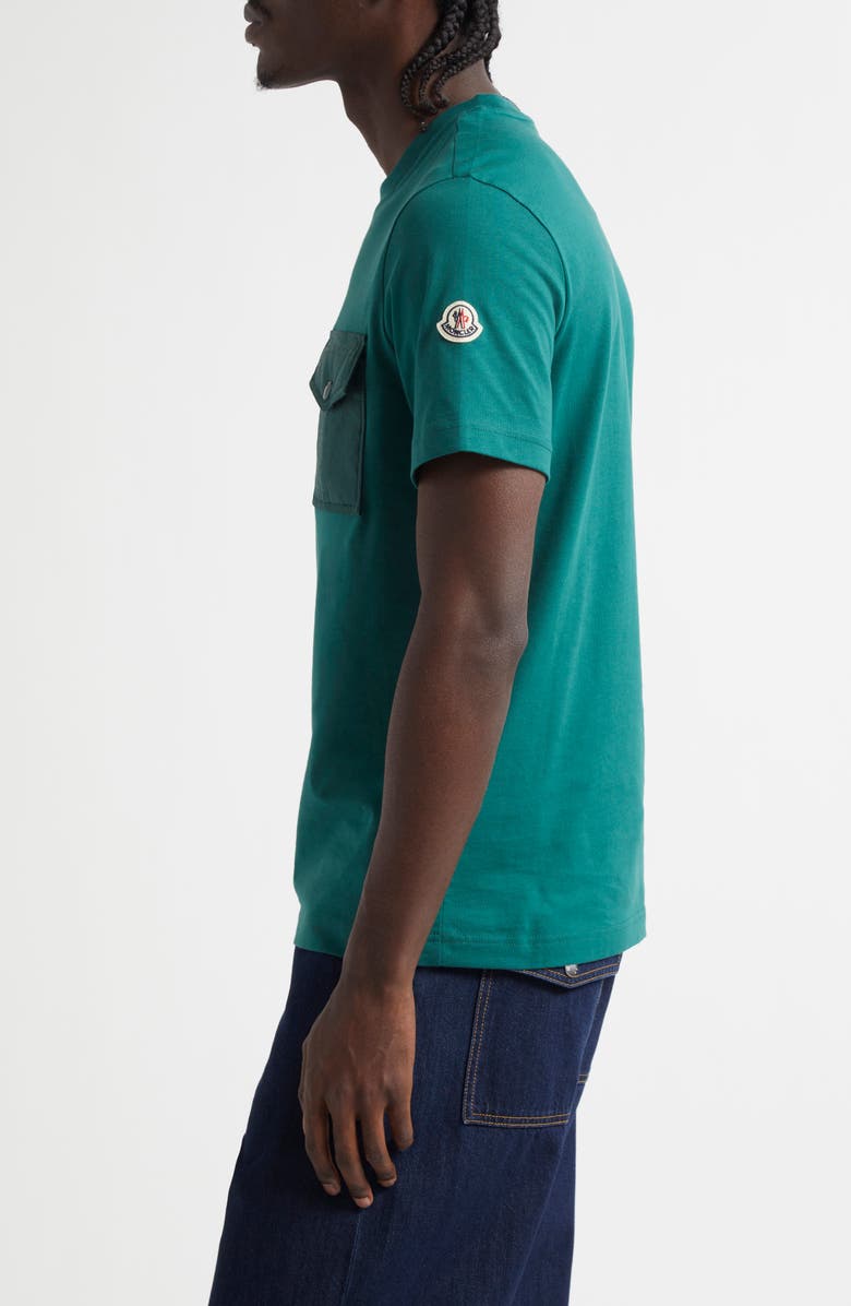 Moncler Logo Patch Cotton Pocket T-Shirt, Alternate, color, 