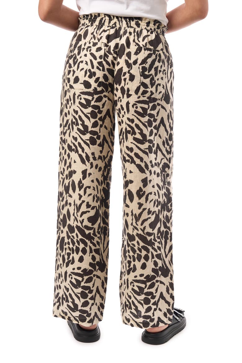 Linen Pull On Pant, Alternate, color, Speckled Animal