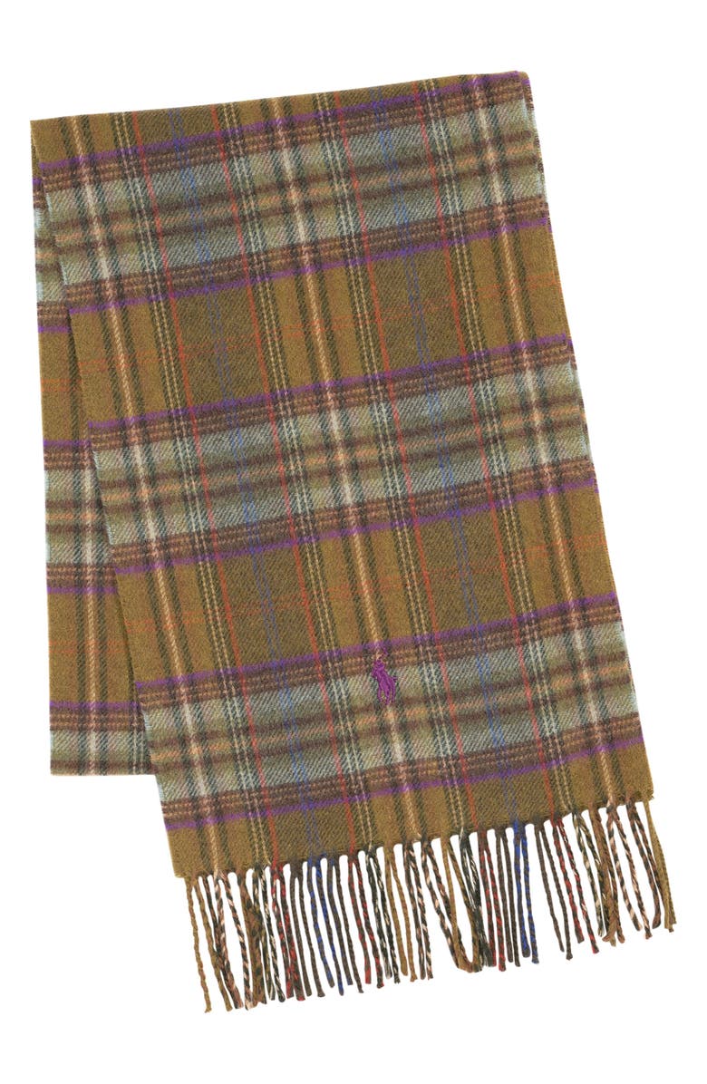 Polo Ralph Lauren Plaid Wool & Cashmere Scarf, Main, color,