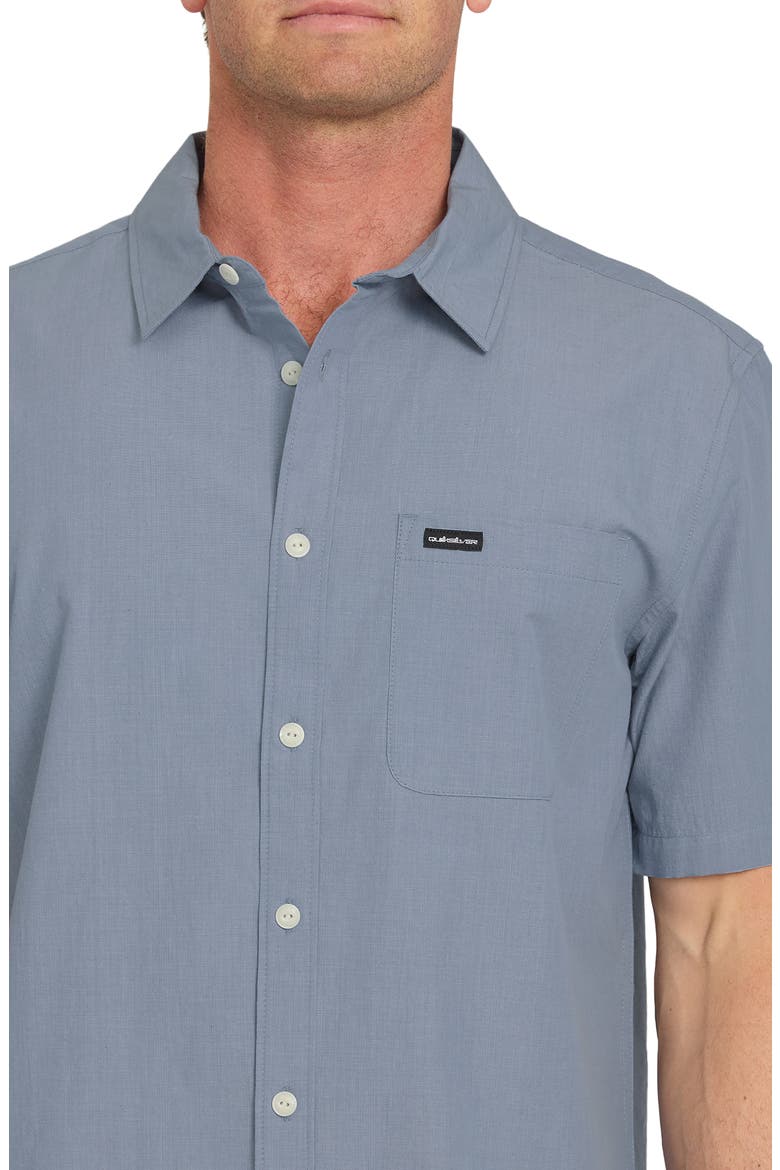 Shore Break Classic Short Sleeve Cotton Button-Up Shirt, Alternate, color, INFINITY