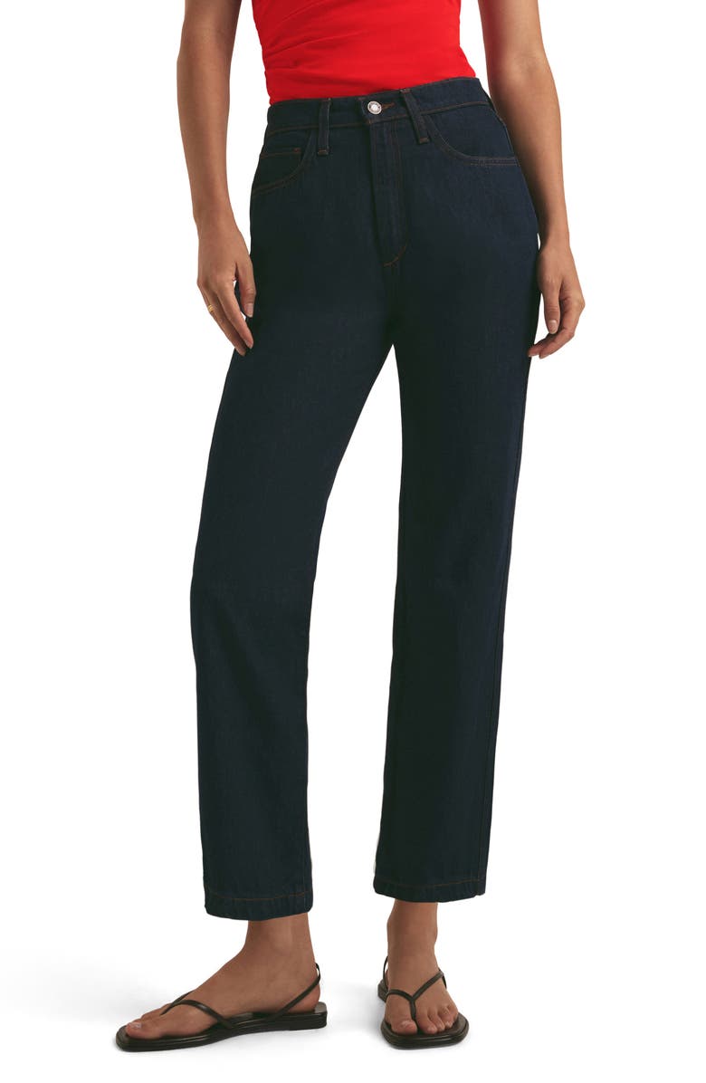 Favorite Daughter The Valentina High Waist Ankle Straight Leg Jeans, Main, color, Manchester