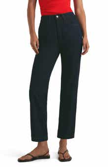 Favorite Daughter The Valentina High Waist Ankle Straight Leg Jeans
