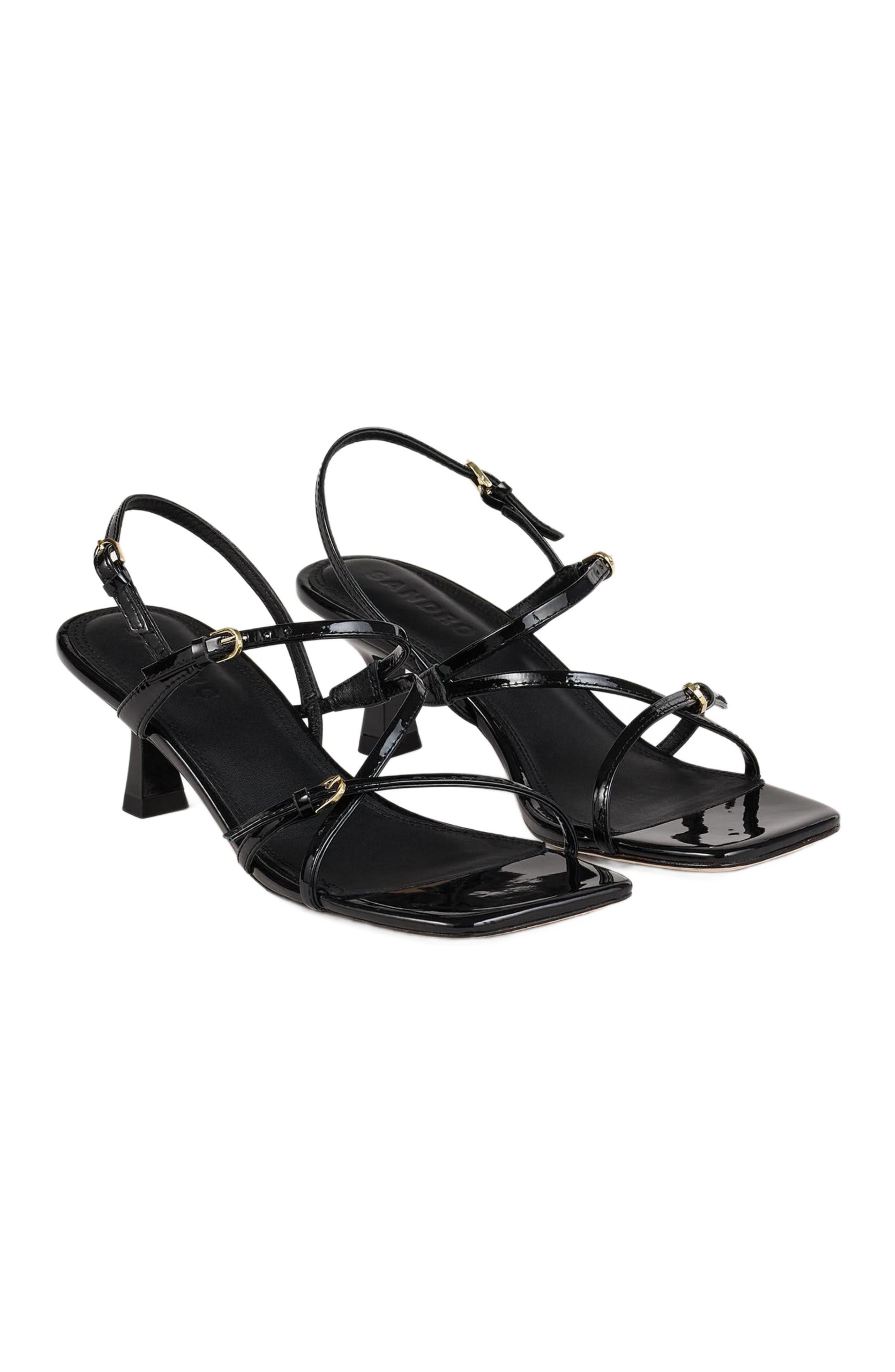 SANDRO Sandals with straps, Alternate, color, Black