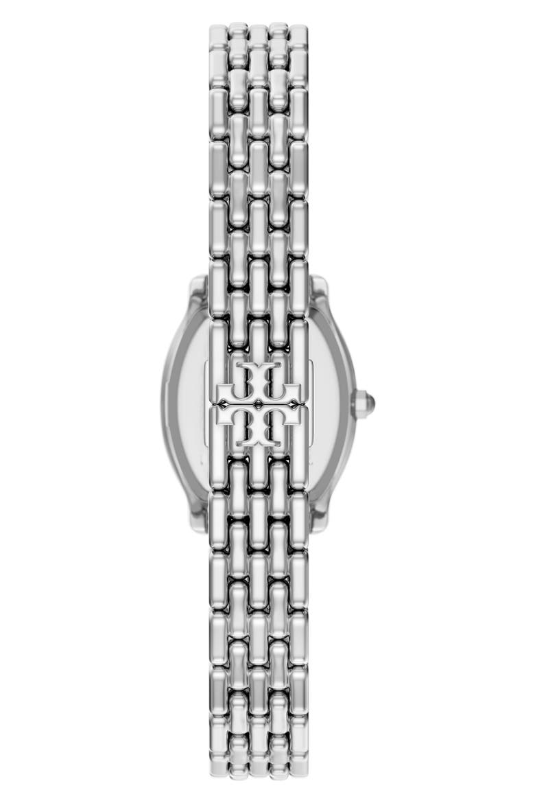 The Eleanor Curve Pavé Bracelet Watch, 19.7mm x 26mm, Alternate, color, SILVER PAVE