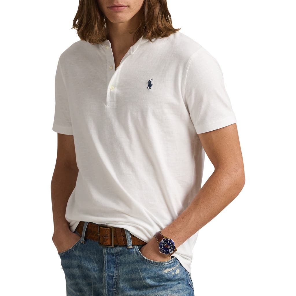 Polo Ralph Lauren Stretch-cotton Performance Tailored Polo Shirt In White