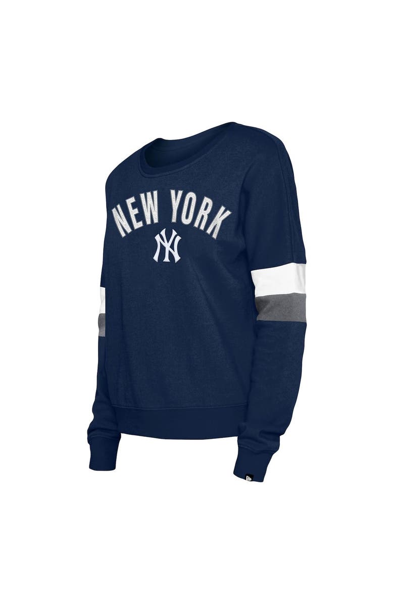 New Era Women's New Era Navy New York Yankees Game Day Crew Pullover Sweatshirt, Alternate, color,