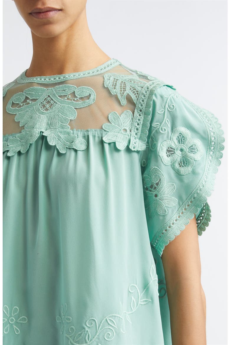 Alma Illusion Silk Top, Alternate, color, ARCTIC